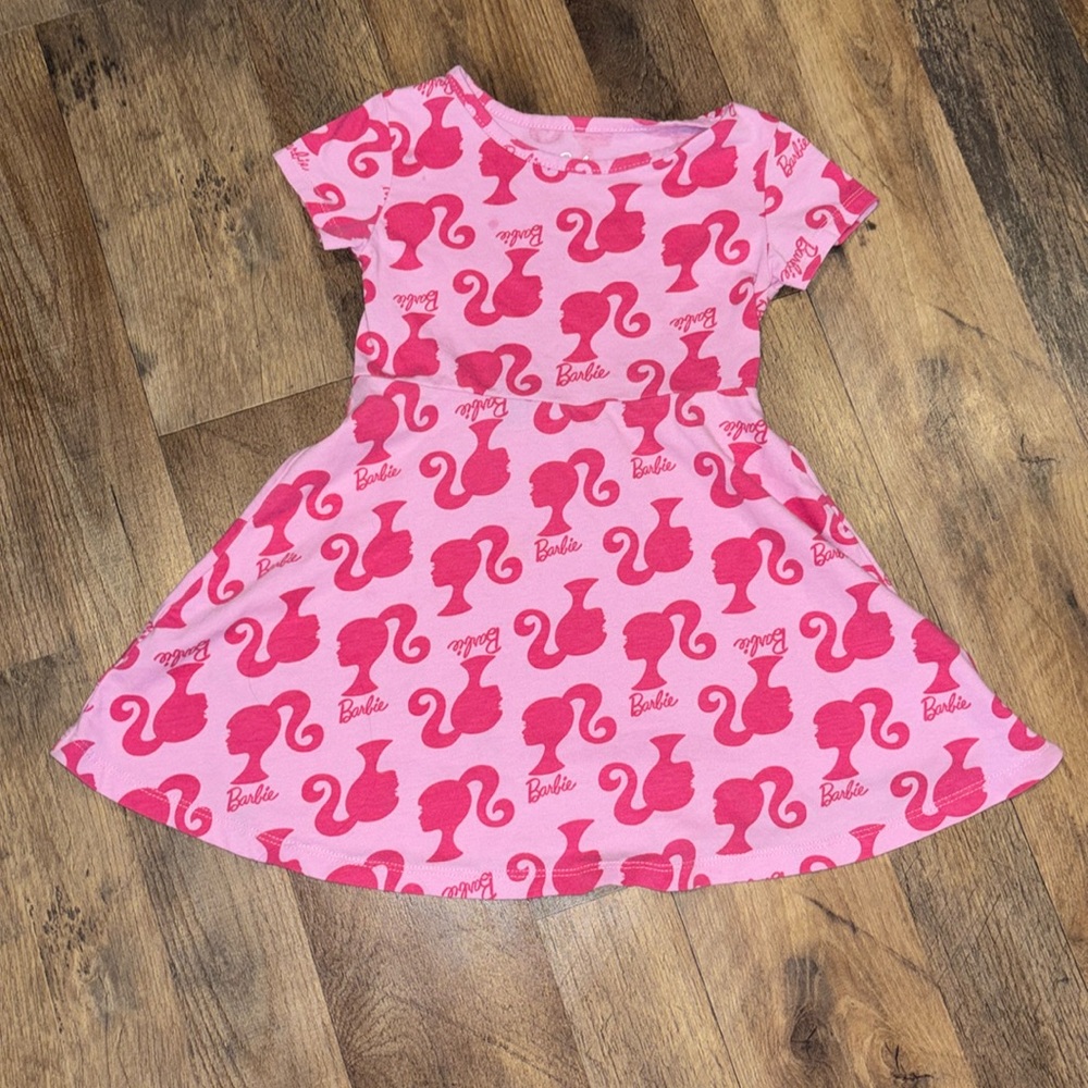 💐Toddler Girl Barbie Print Dress 4T